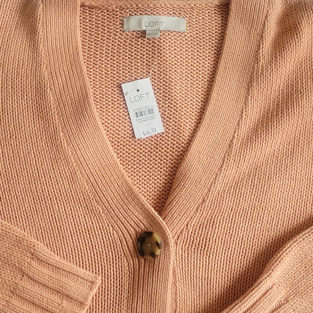 BRAND NEW Loft Peach color sweater size XL - Picture 3 of 4